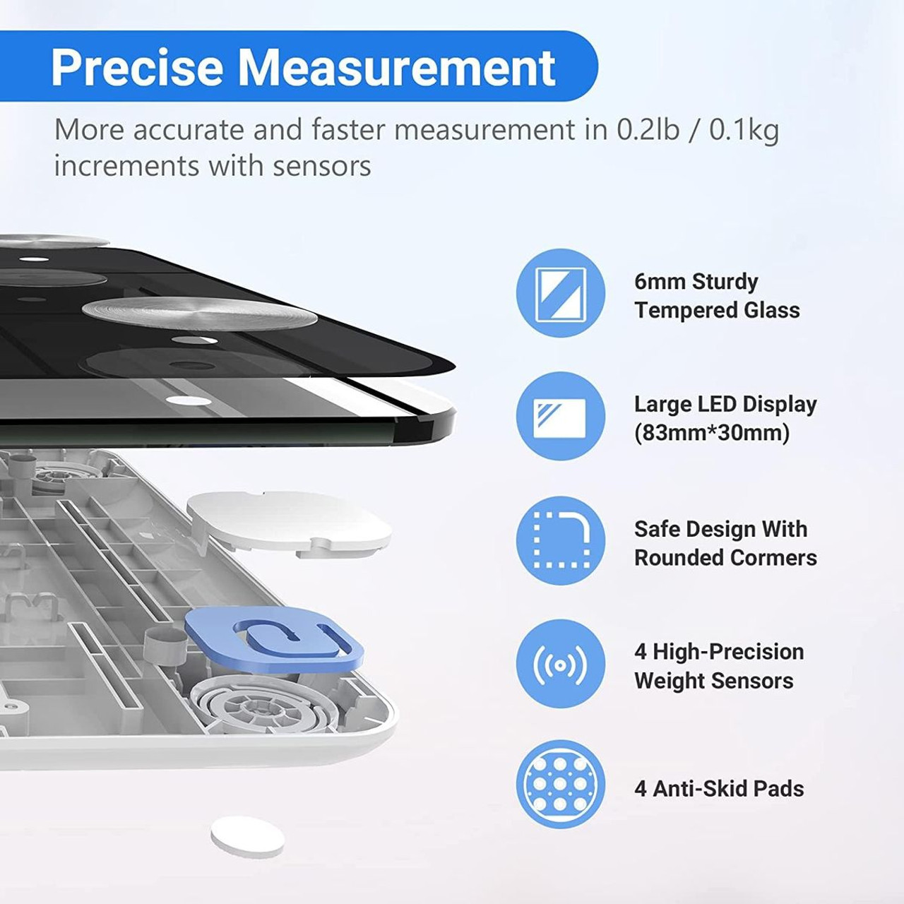 Living Enrichment® Body Fat/Weight/BMI Smart Scales with App product image