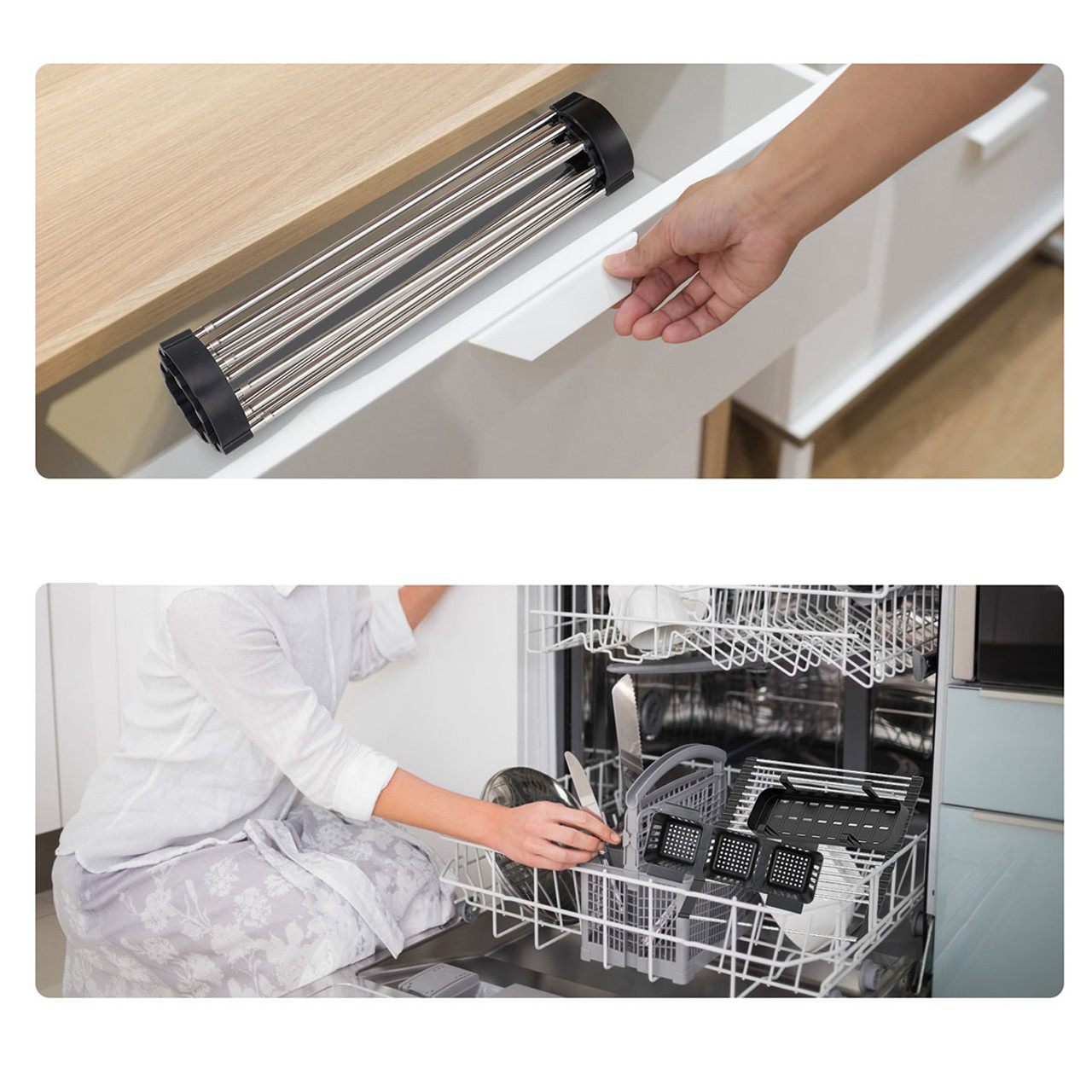 NewHome™ Roll-up Dish Drying Rack product image