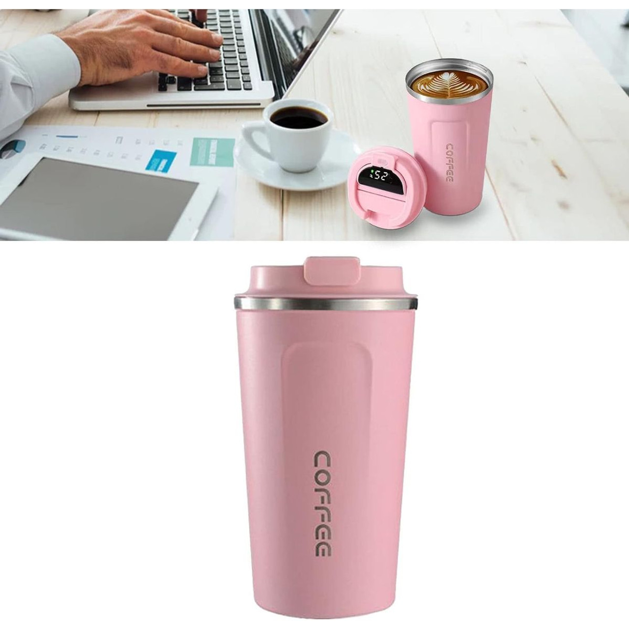 Smart Double-Wall Stainless Steel Vacuum Flask with LED Display product image