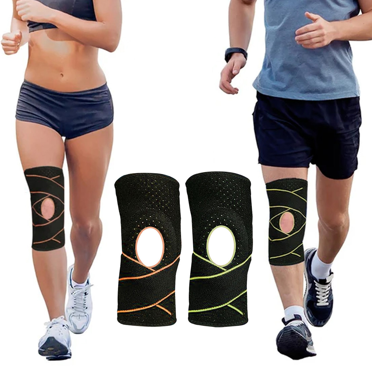 Extreme Fit® Copper-Infused Knee Compression Sleeve with Adjustable Straps product image
