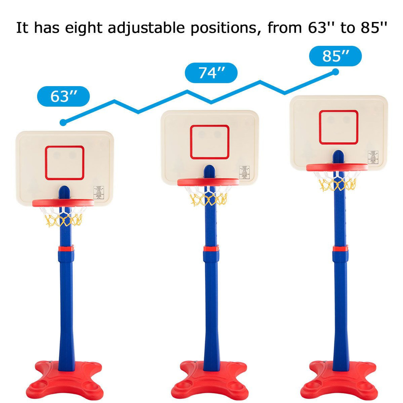 Kids' Basketball Hoop Stand with Adjustable Height product image