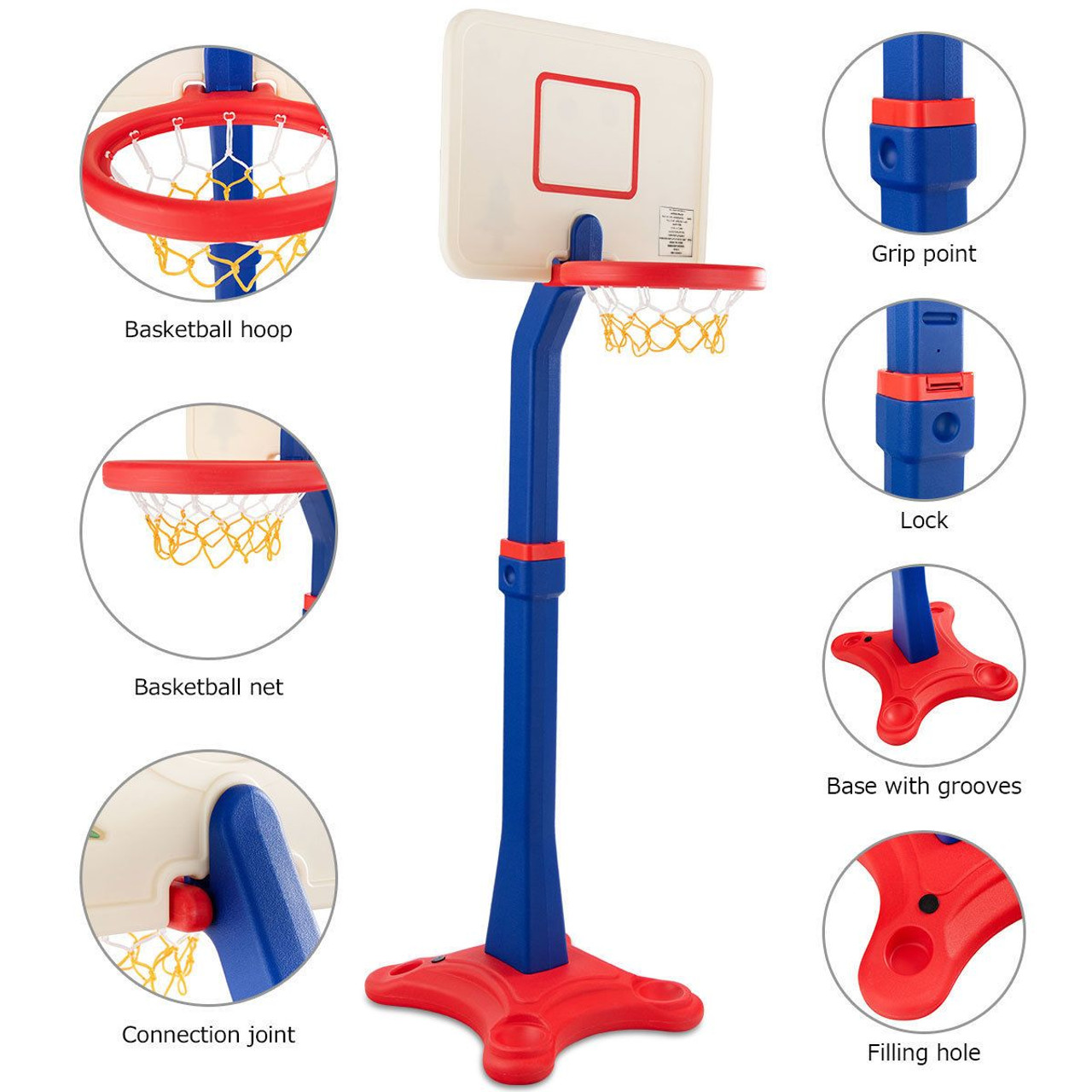 Kids' Basketball Hoop Stand with Adjustable Height product image