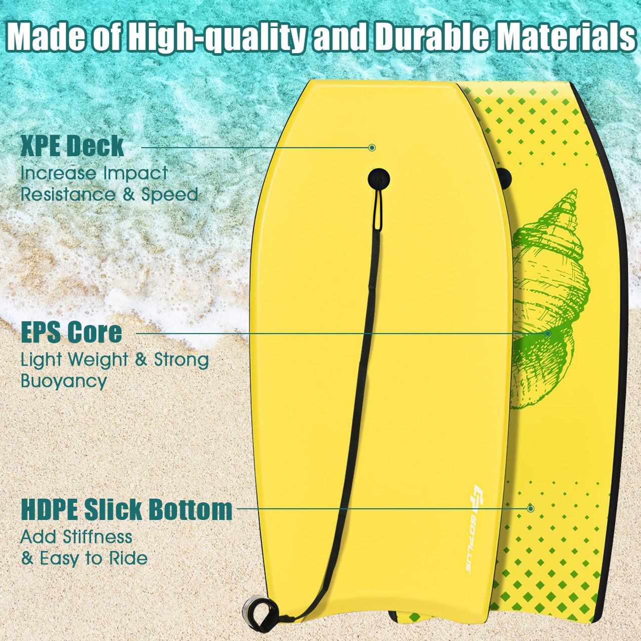 41" Lightweight Bodyboard with Leash product image