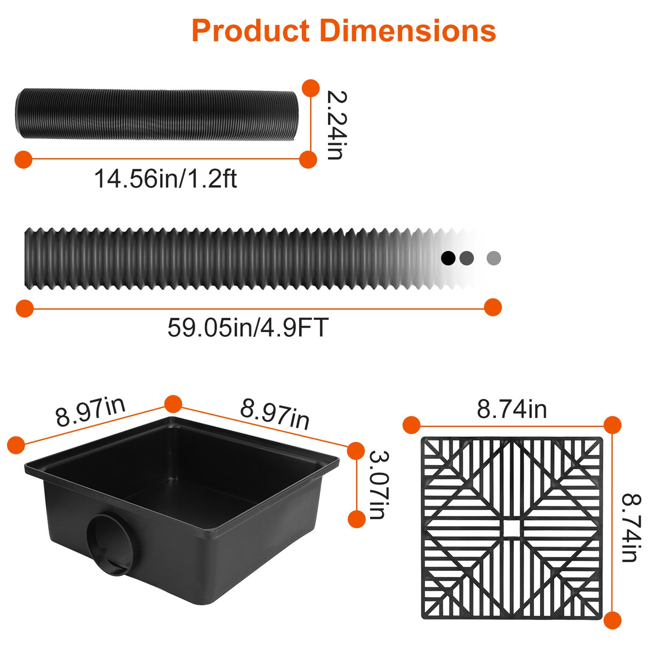 NewHome™ Catch Basin Gutter Downspout Extension (2-Pack) product image