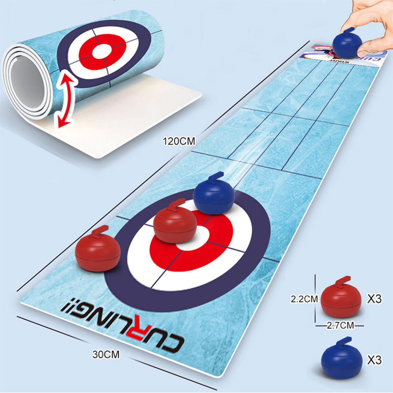 Tabletop Roll-up Sports Games - Basketball, Curling, Bowling, Football, Golf product image