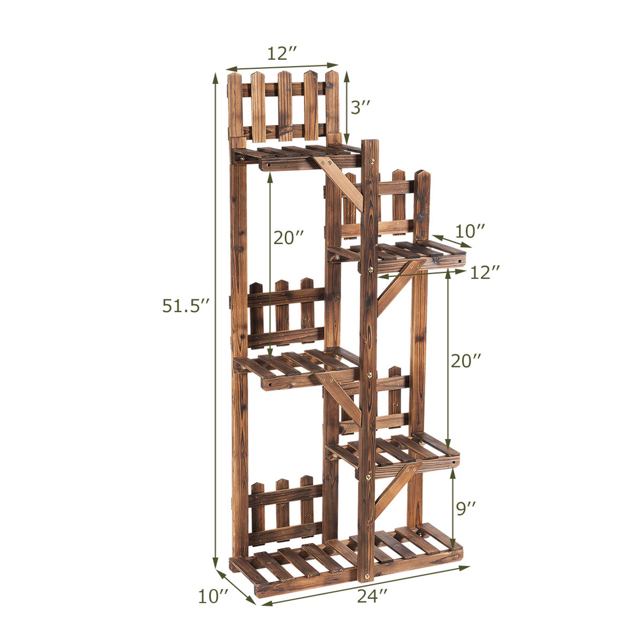 5-Tier Wood Plant Stand Display Shelf  product image