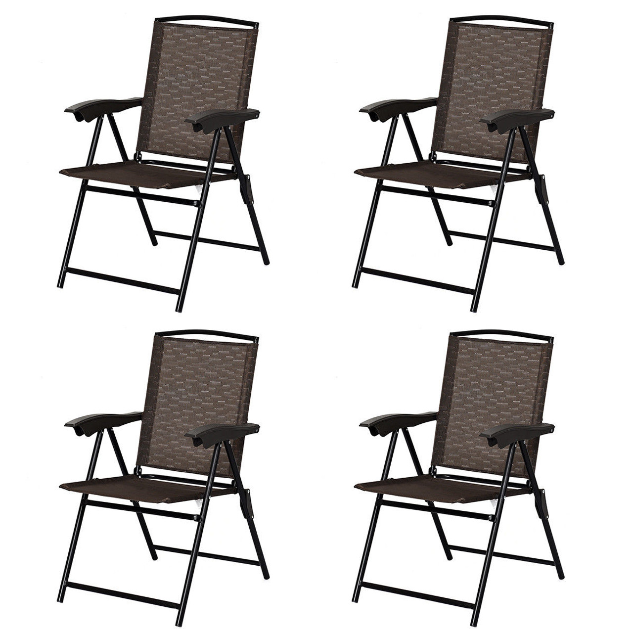 Adjustable Folding Sling Chairs with Armrests product image
