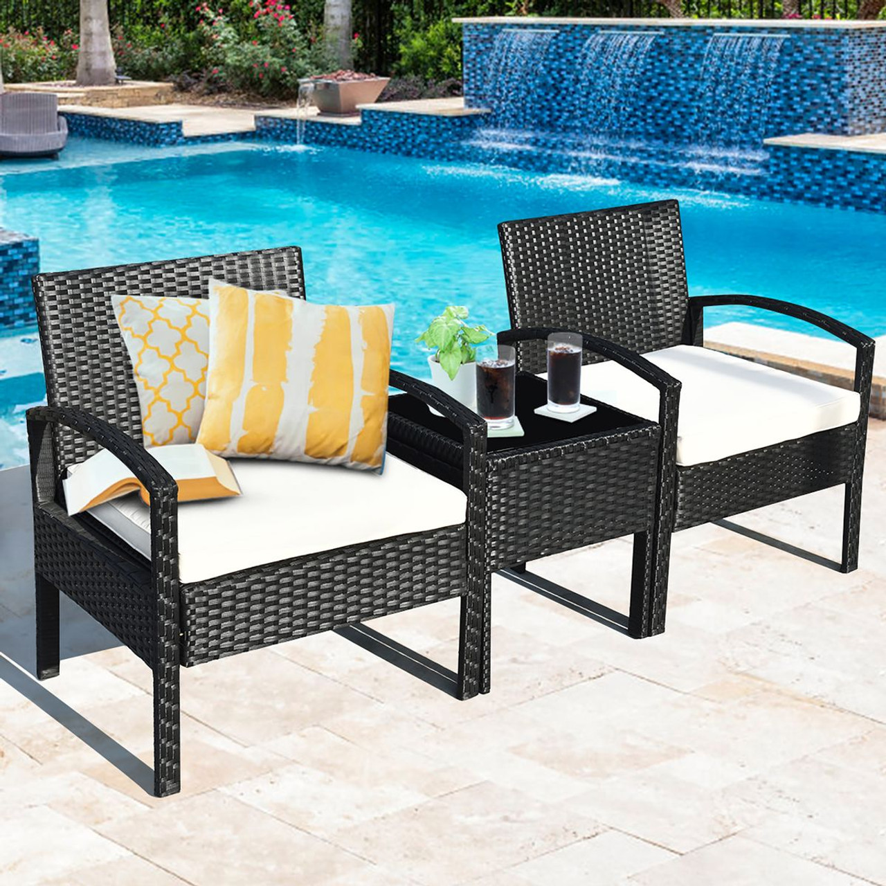 Costway 3-Piece Rattan Patio Furniture Set  product image