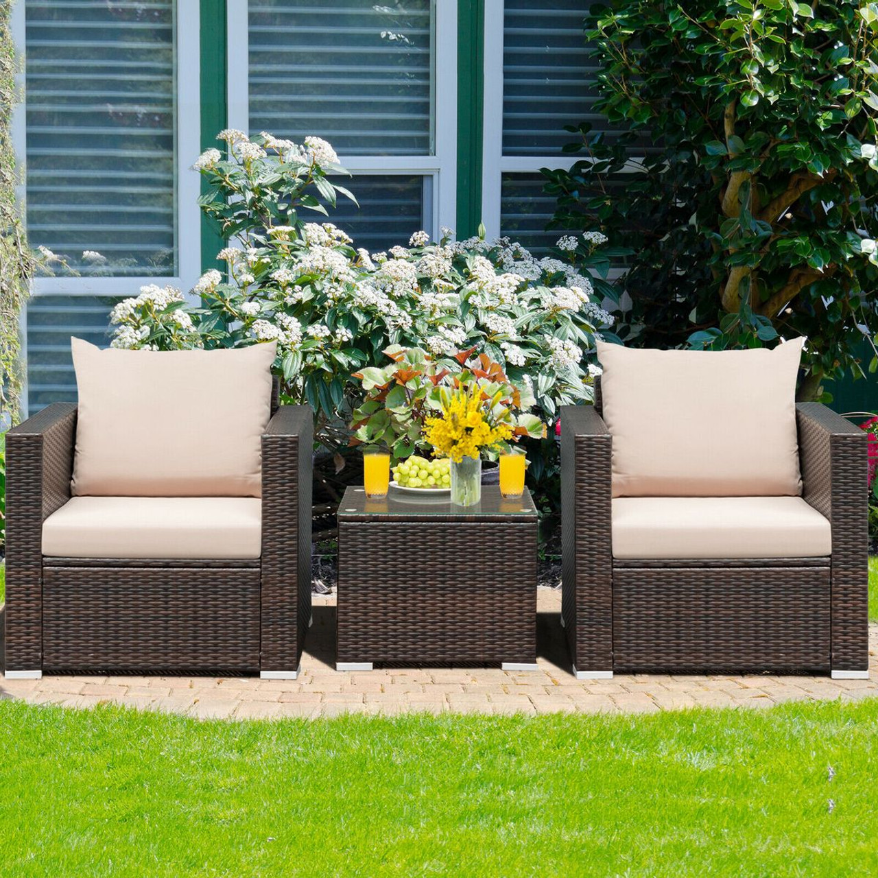 Costway 3-Piece Patio Rattan Furniture Set  product image