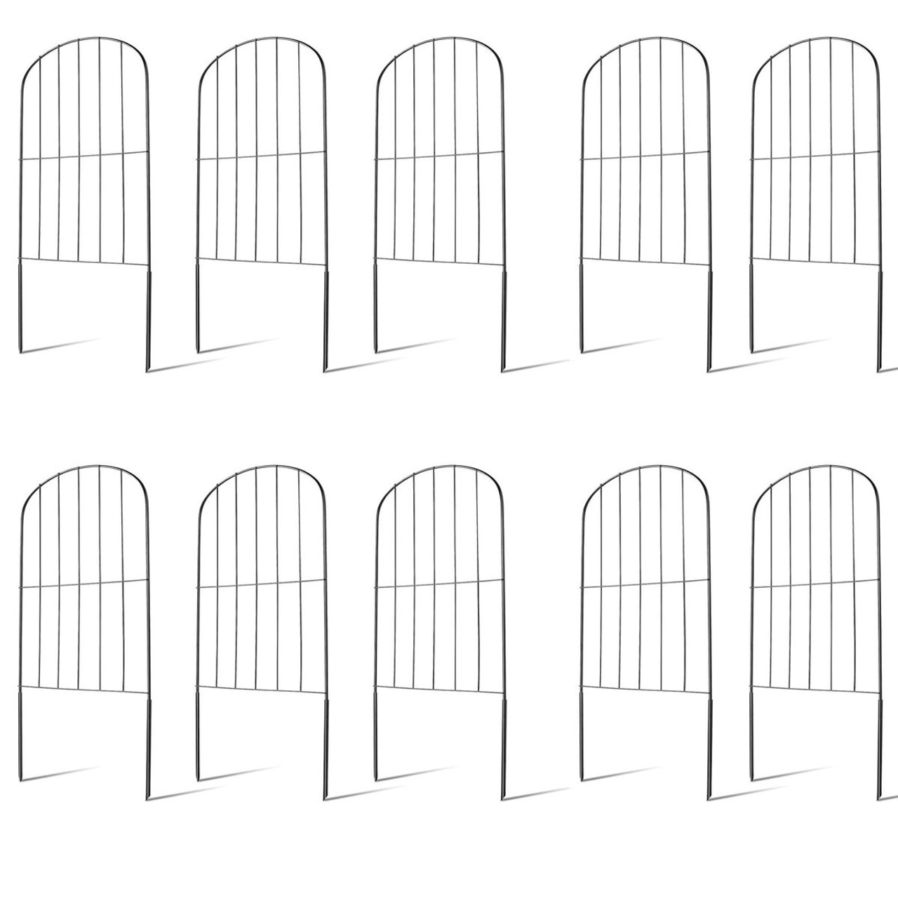 Decorative Garden Fence Iron Folding Panel Border (Set of 10) product image