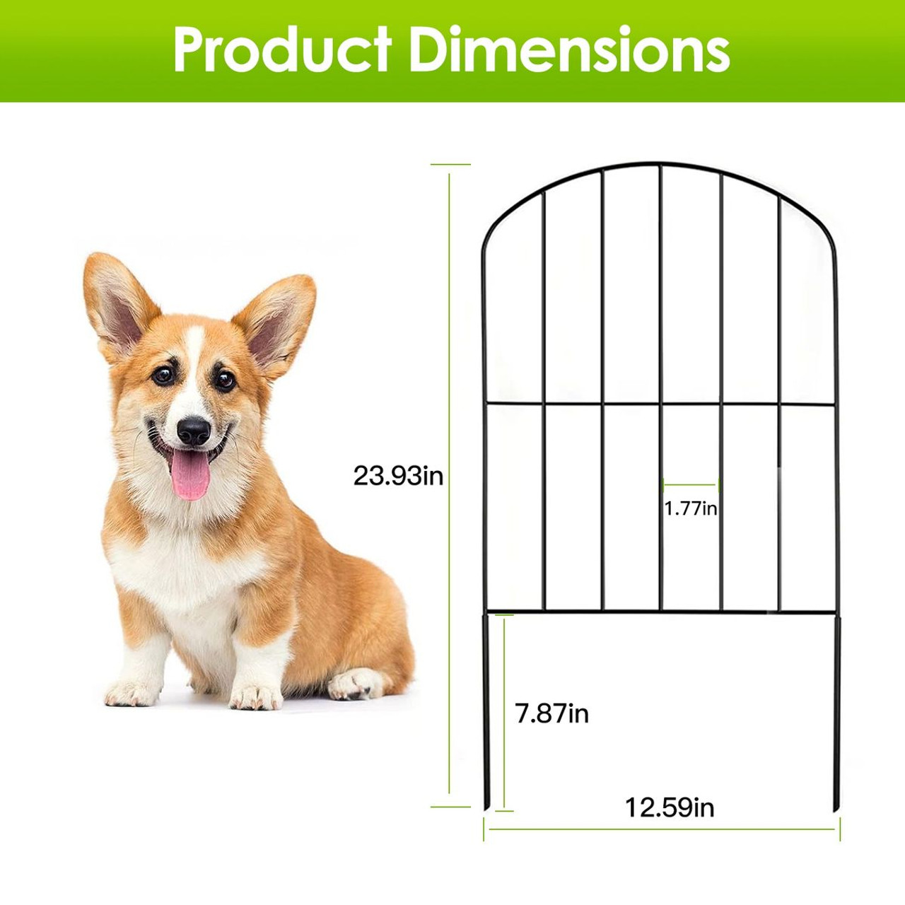 iMounTEK® Decorative Garden Fence Iron Folding Panel Border (Set of 10) product image