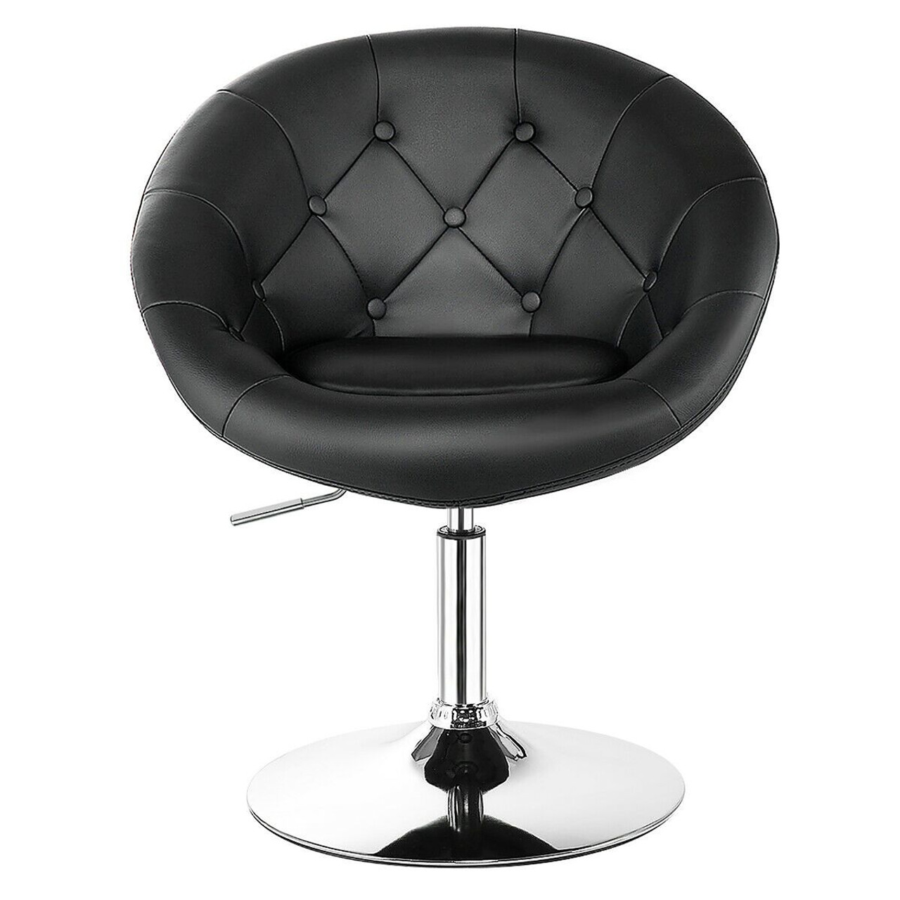 Adjustable PU Leather Swivel Chair with Round Tufted Back product image