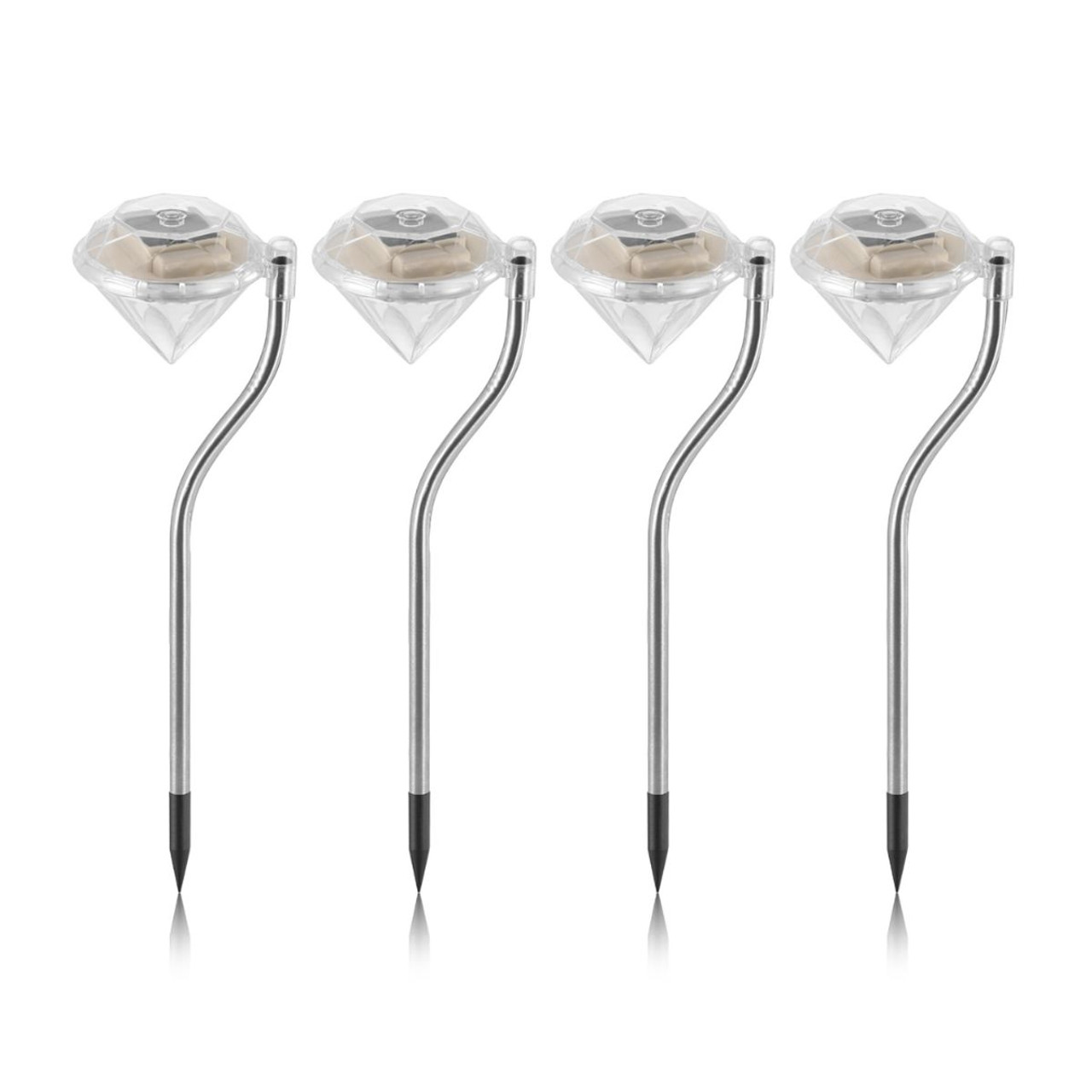 Solarek® Solar Diamond-Shape Garden Stake Light (4-Pack) product image