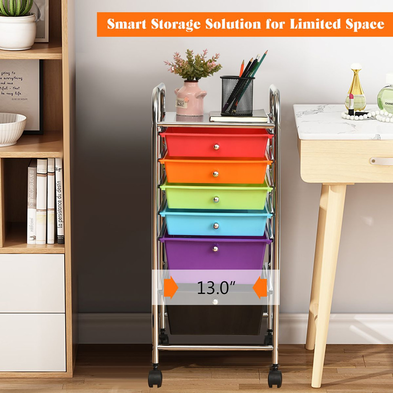 Costway 6-Drawer Rolling Storage Cart  product image