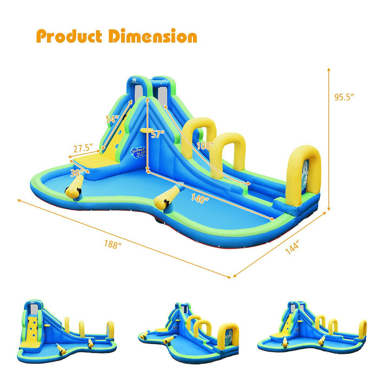 Costway Inflatable Water Slide Bounce House Castle  product image