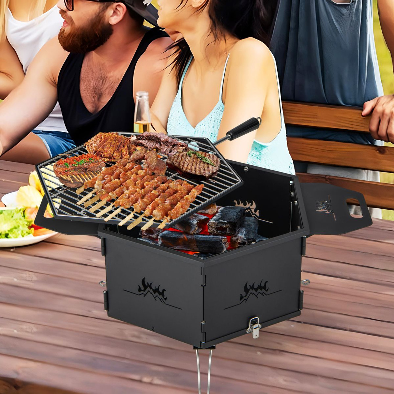 360° Rotatable Foldable Charcoal Grill Stove  product image