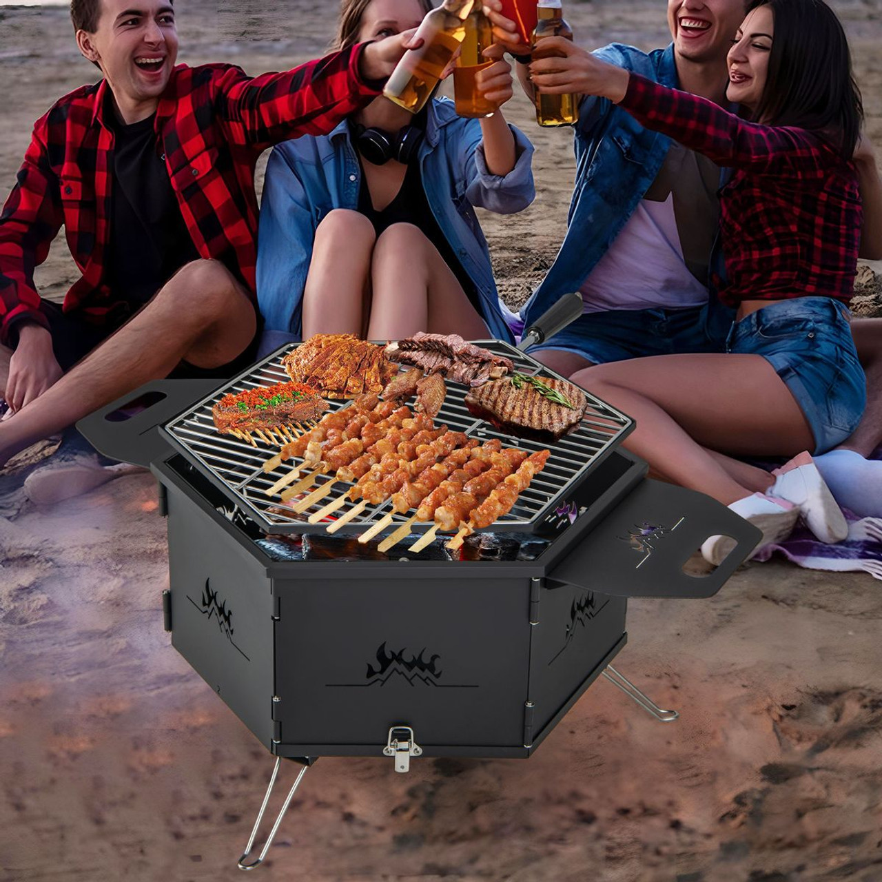 360° Rotatable Foldable Charcoal Grill Stove  product image