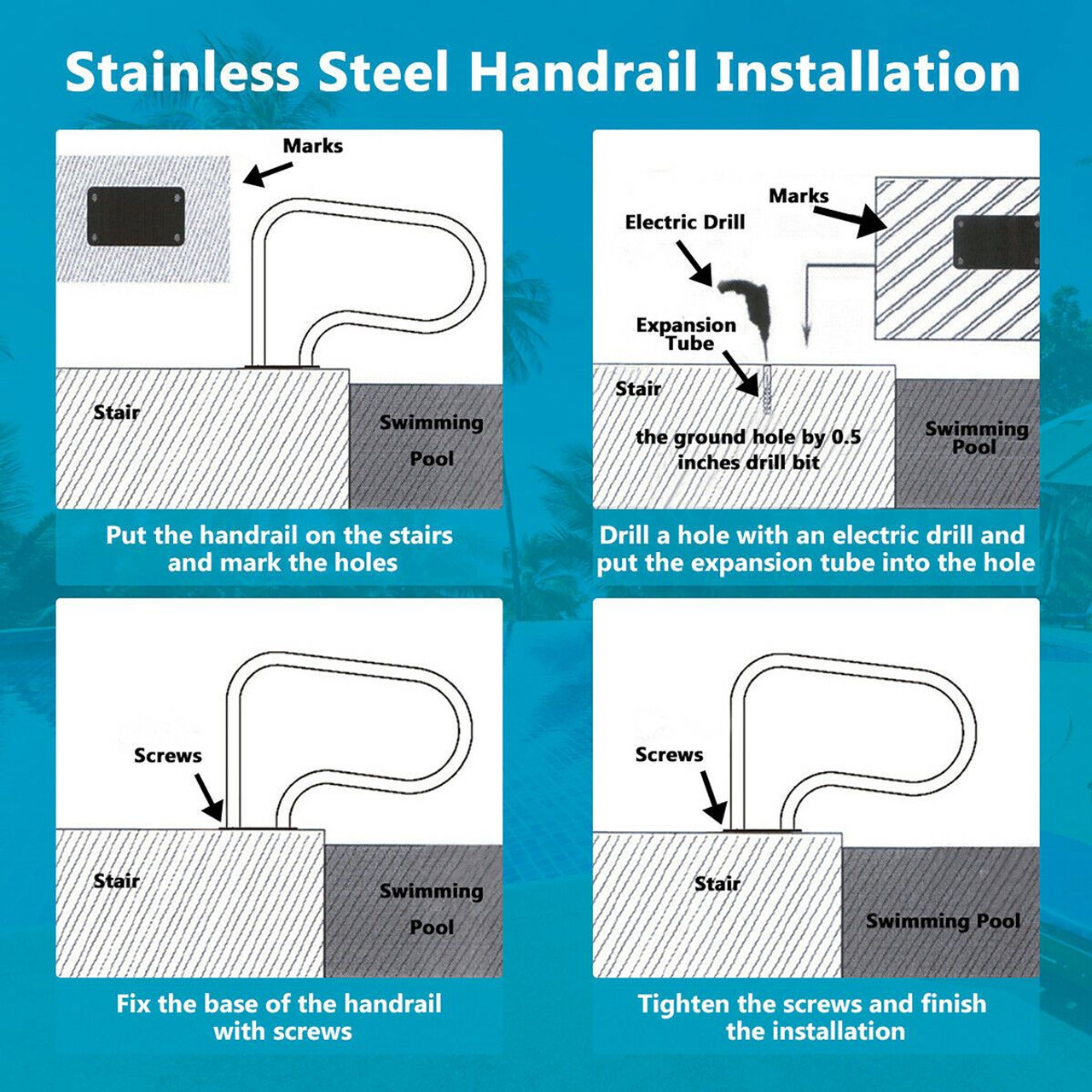 Stainless Steel Pool Handrail product image