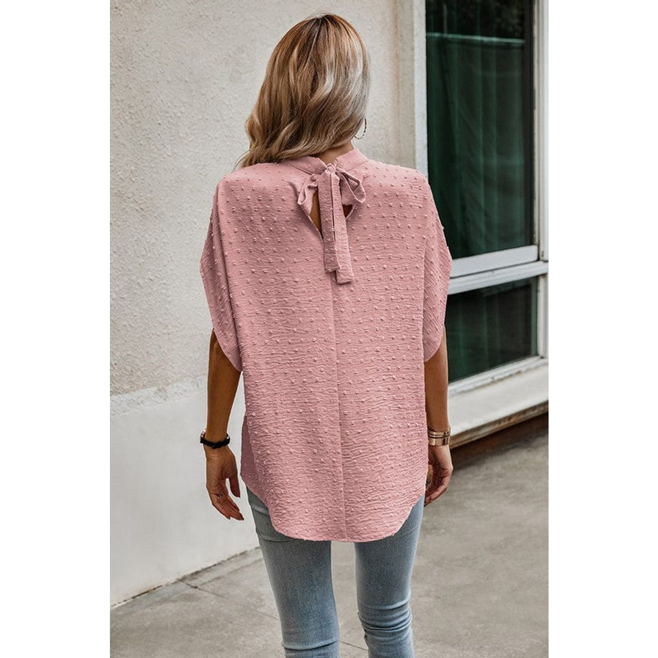 Women's Boho Swiss Dot Batwing Sleeve Blouse product image