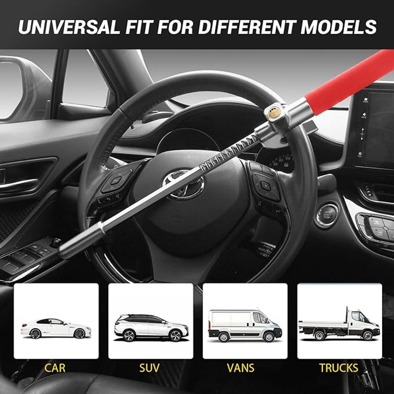 Anti-Theft Steering Wheel Bar Lock for Cars product image