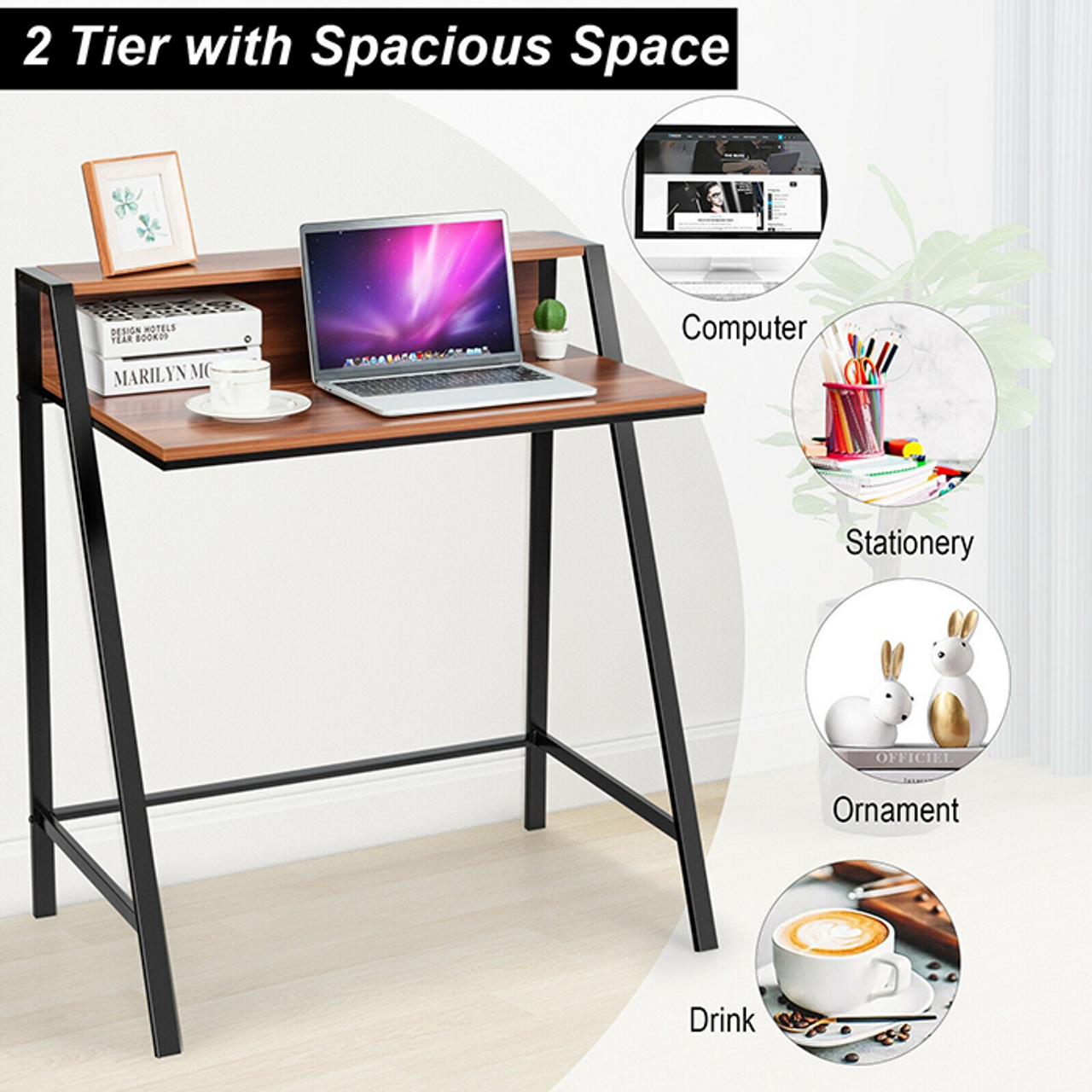 Home Office Metal Frame Computer Desk product image