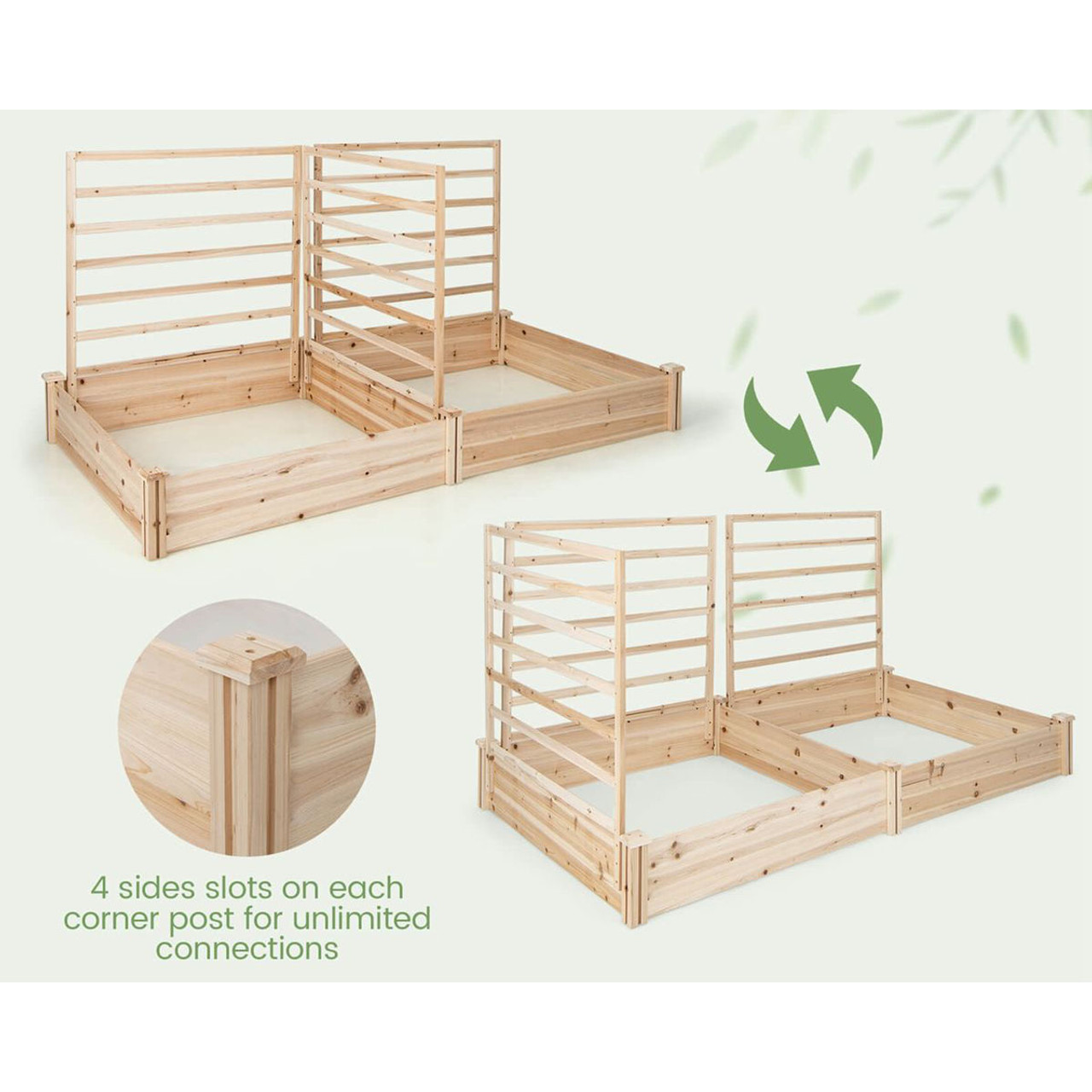 Raised Garden Bed with Trellis (Set of 2) product image