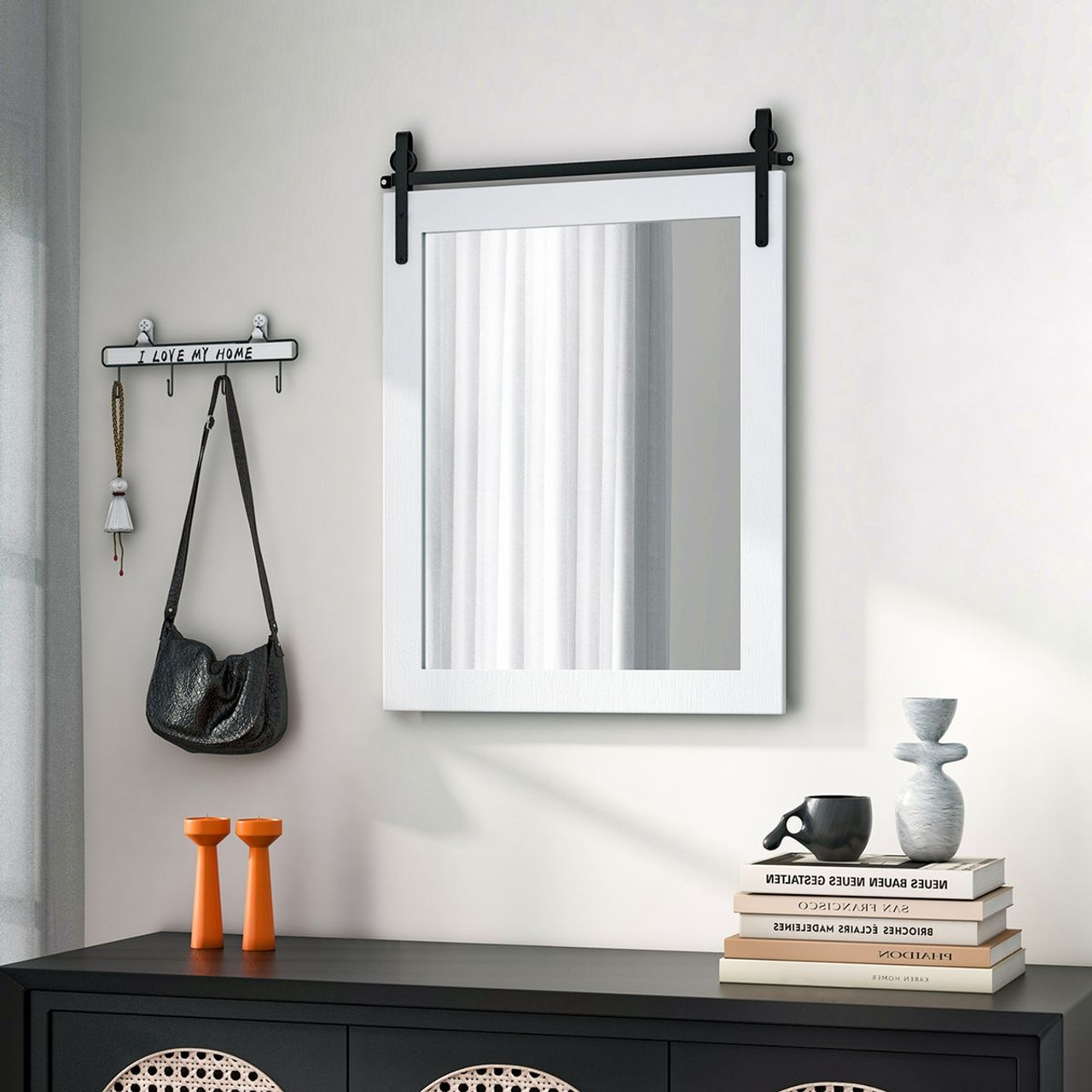 30 x 22-Inch Wall Mount Mirror with Wood Frame product image