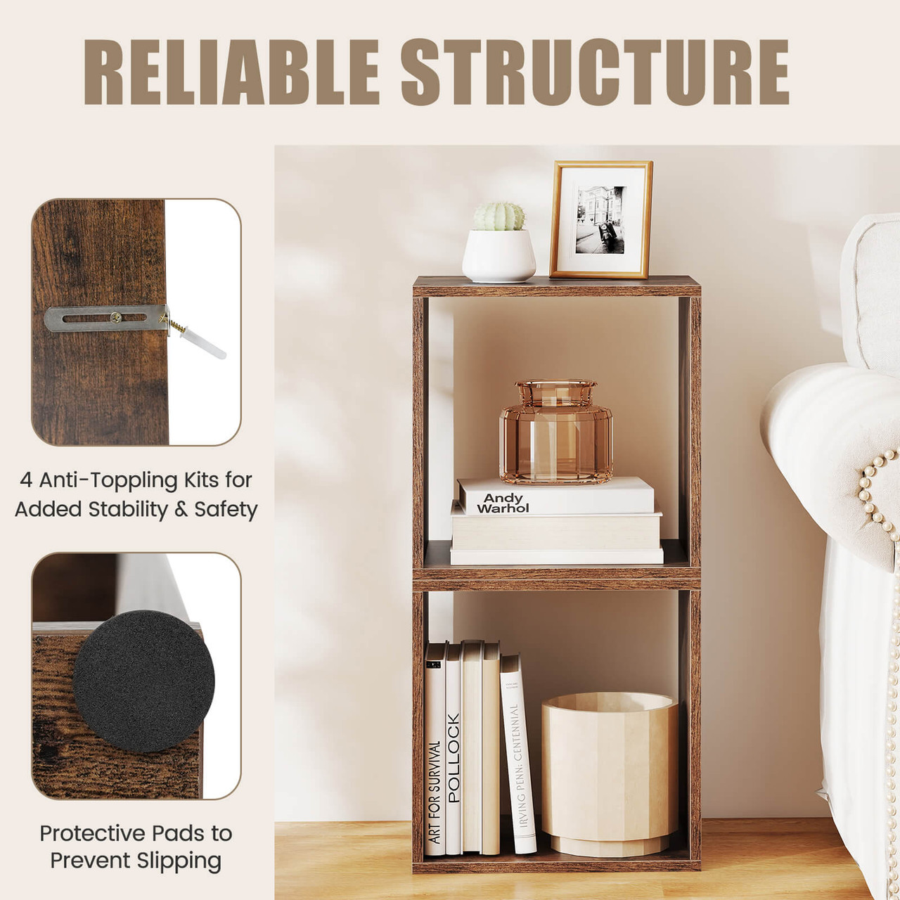 Stackable Storage Cube Free-standing Storage Organizer (2-Pack) product image