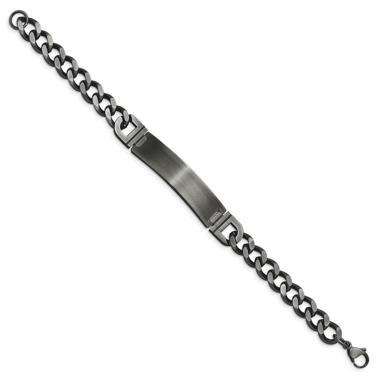 Brushed Antiqued Stainless Steel ID Bracelet  product image