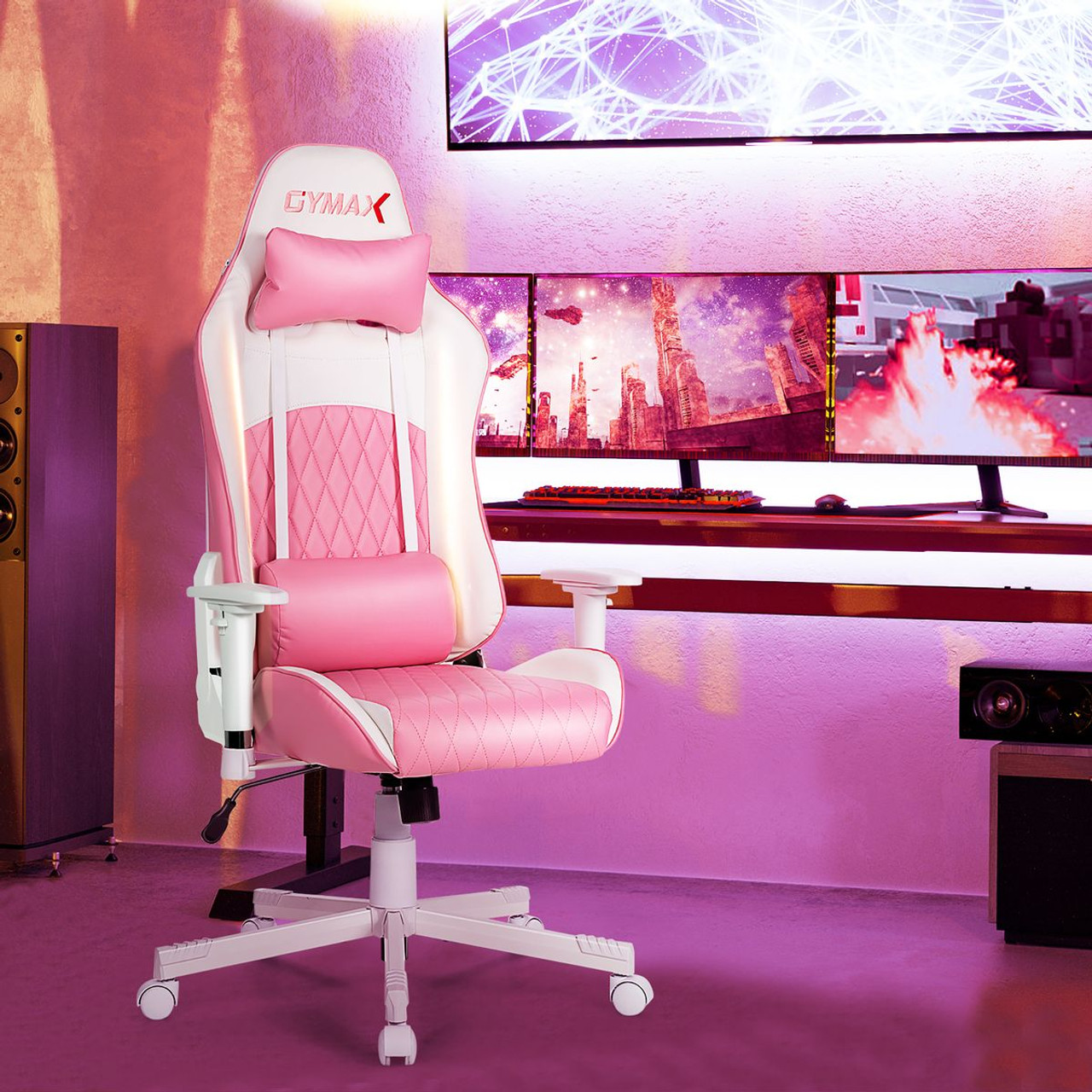 Ergonomic High-Back Swivel Gaming Chair with Headrest & Lumbar Support product image