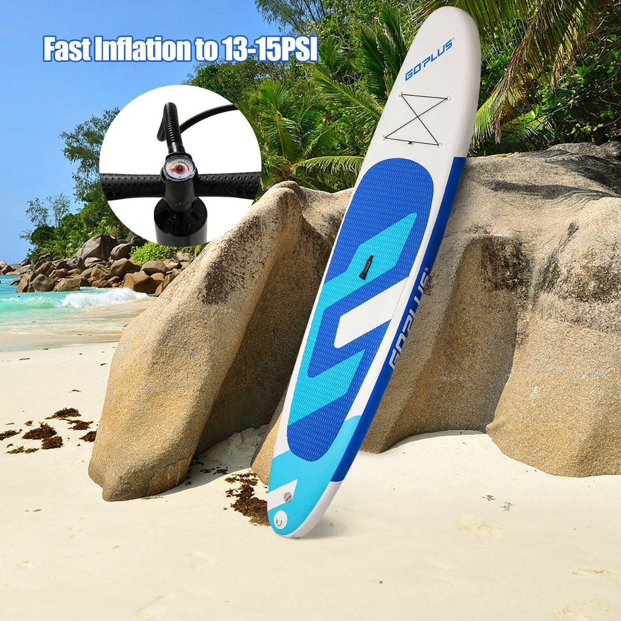 10-Foot Inflatable Stand-up Paddleboard SUP with Accessory Pack product image