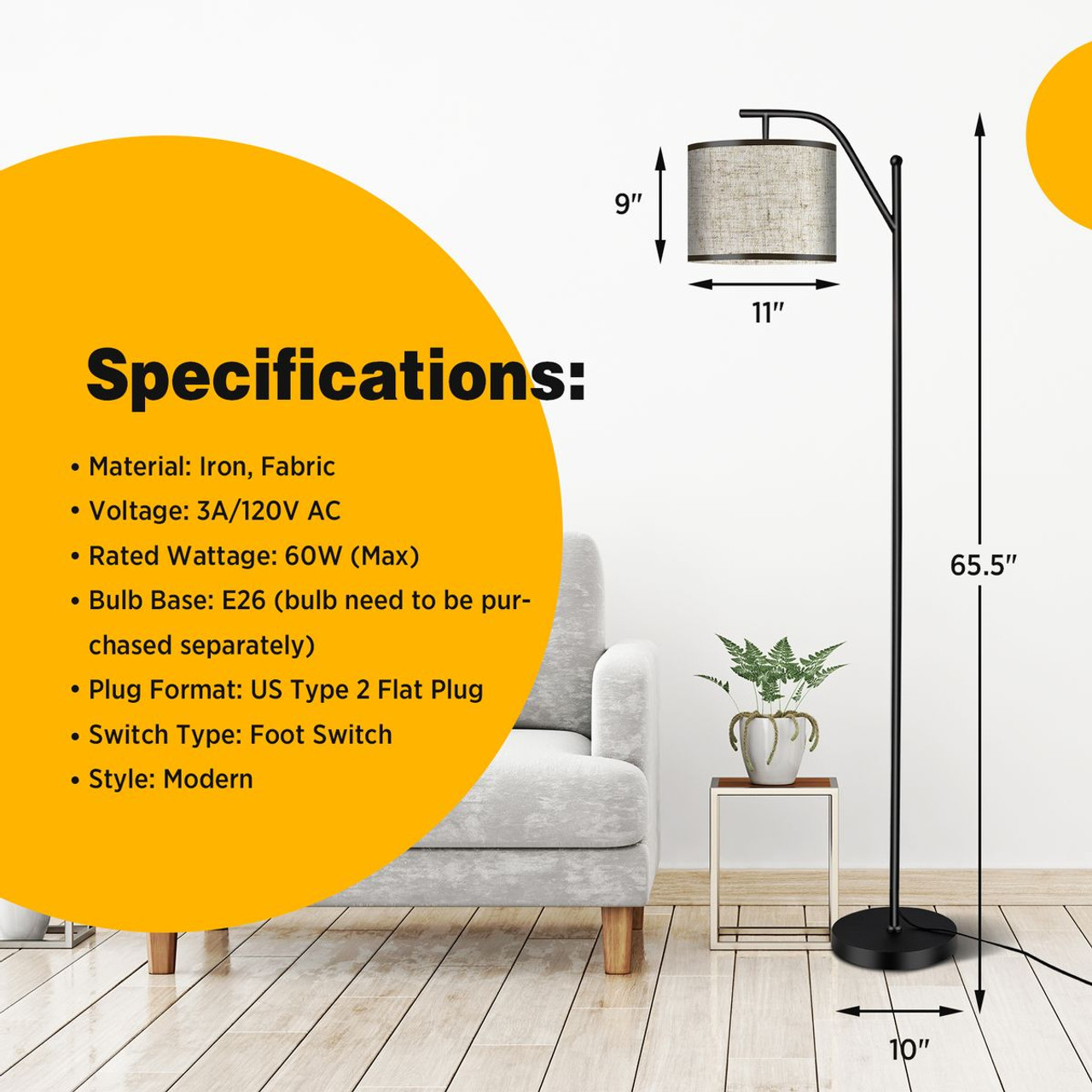 Adjustable Standing Floor Lamp  product image