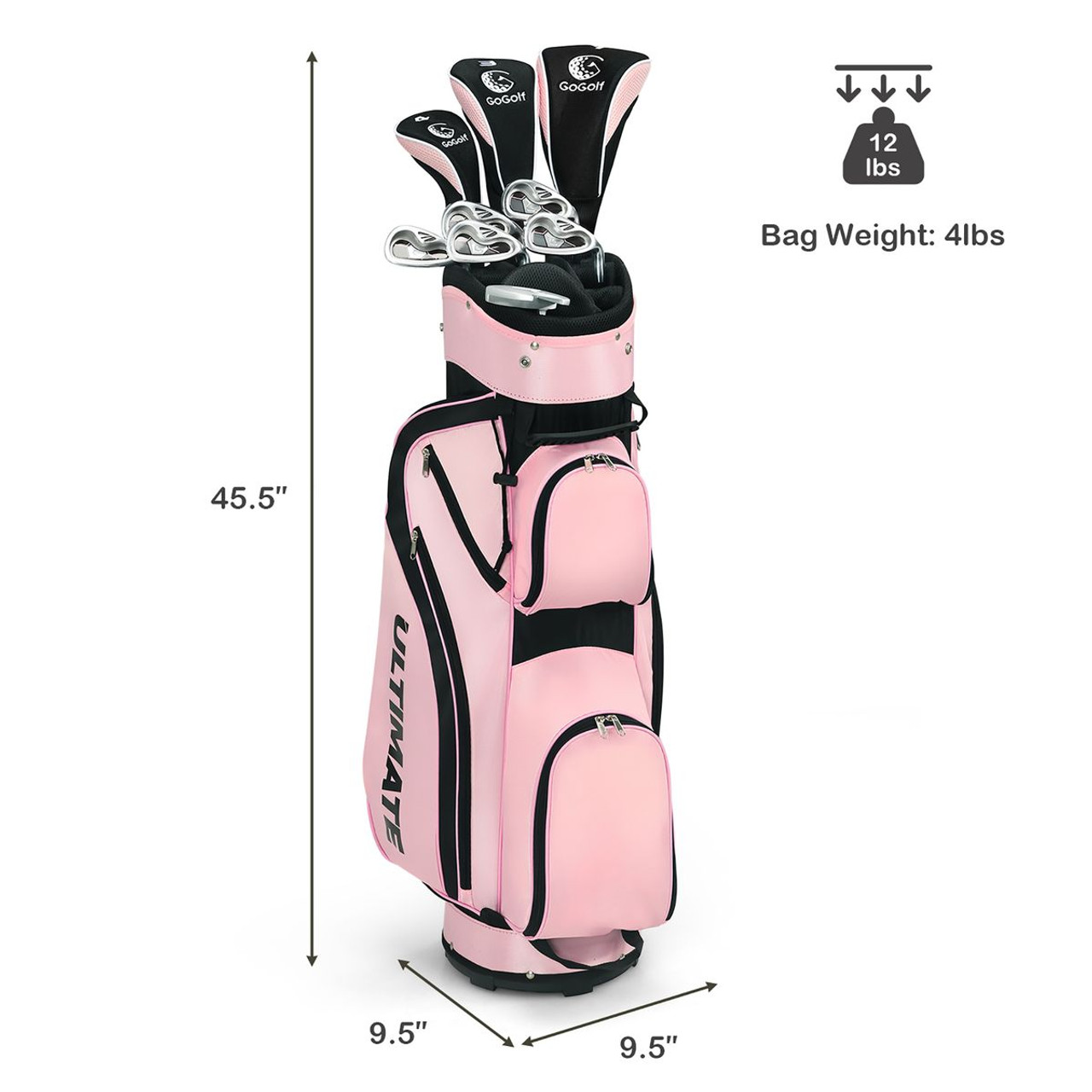 Ladies' Complete Golf Club Set with Driver and Stand Bag (10-Piece) product image