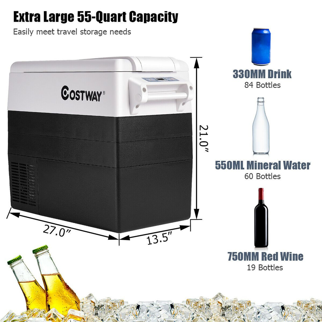 55-Quart Portable Electric Car Refrigerator product image