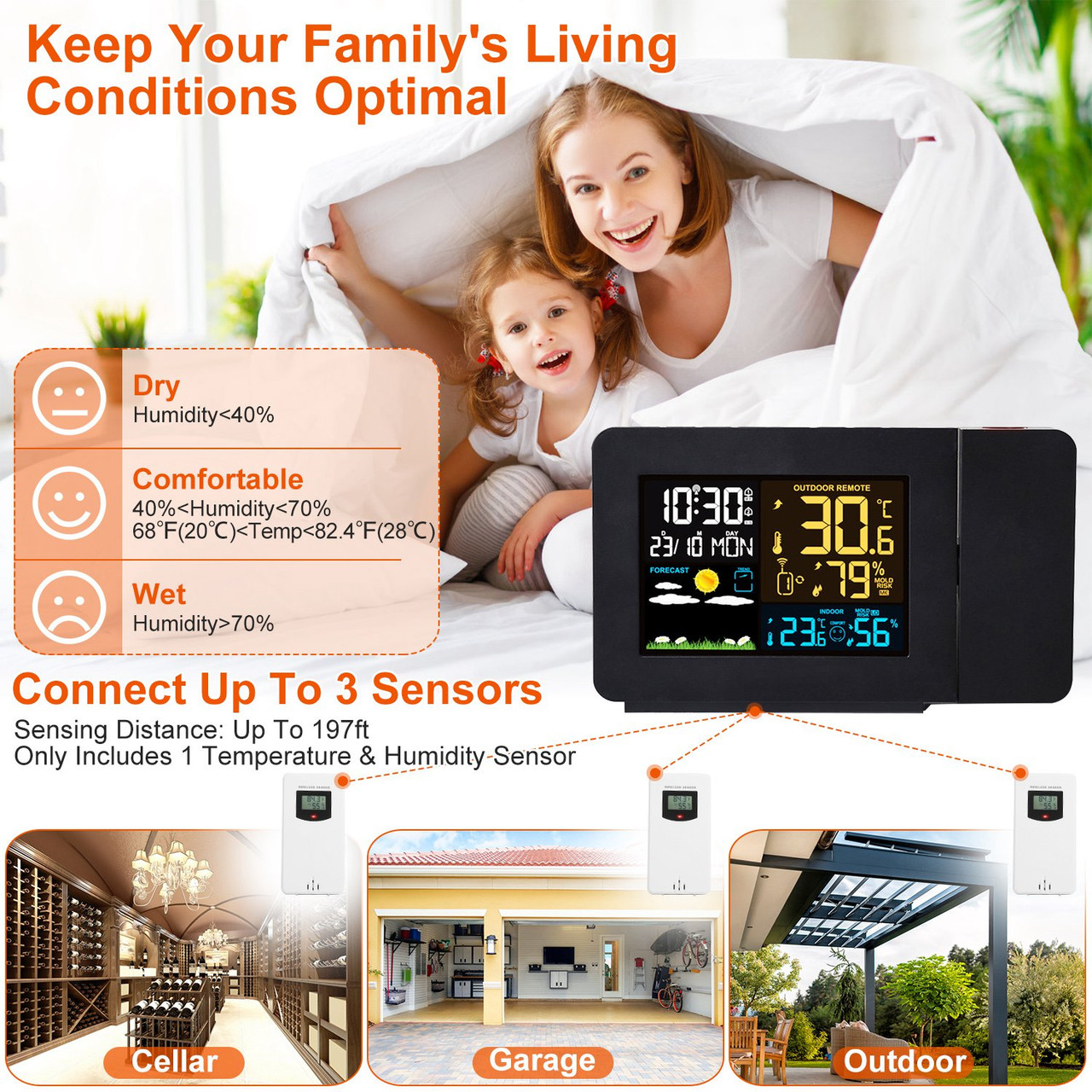 Projection Alarm Clock Radio product image