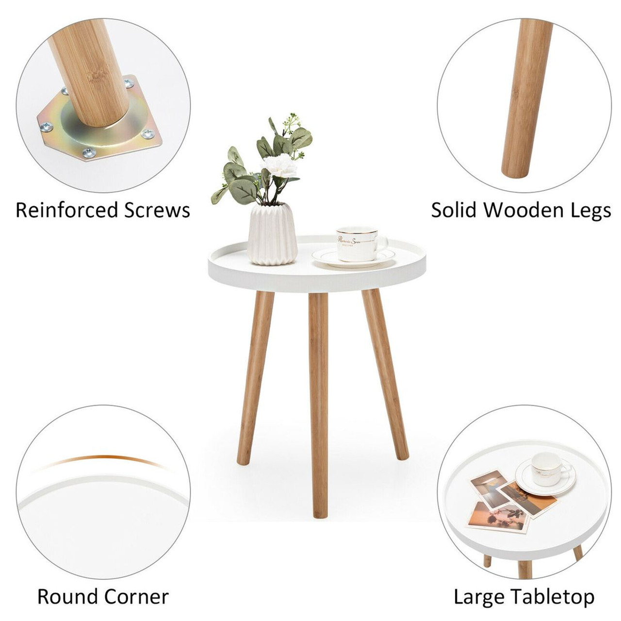 Costway Round Side Coffee Table product image