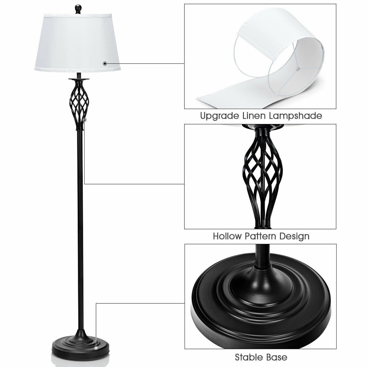 Costway 3-Piece Lamp Set product image