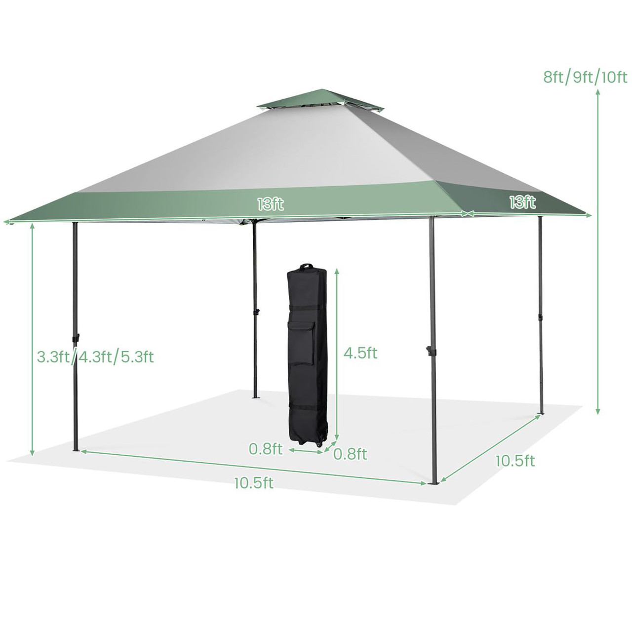 13 x 13-Foot Pop-up Patio Canopy Tent with Shelter & Wheeled Bag product image