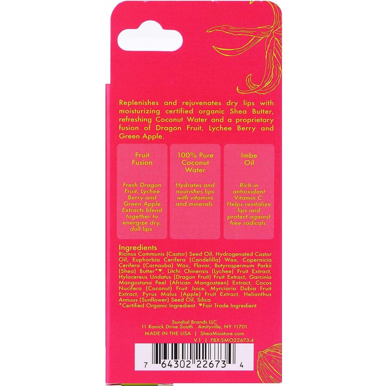 Fruit Fusion Coconut Water Butter Lip Balm by Shea Moisture®, 0.5 fl. oz. (3-Pack) product image