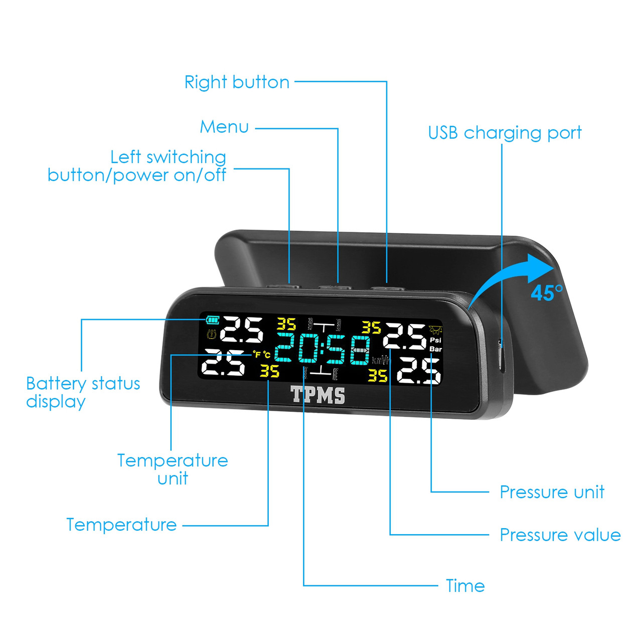 iMounTEK® Solar Car Tire Pressure Monitor product image
