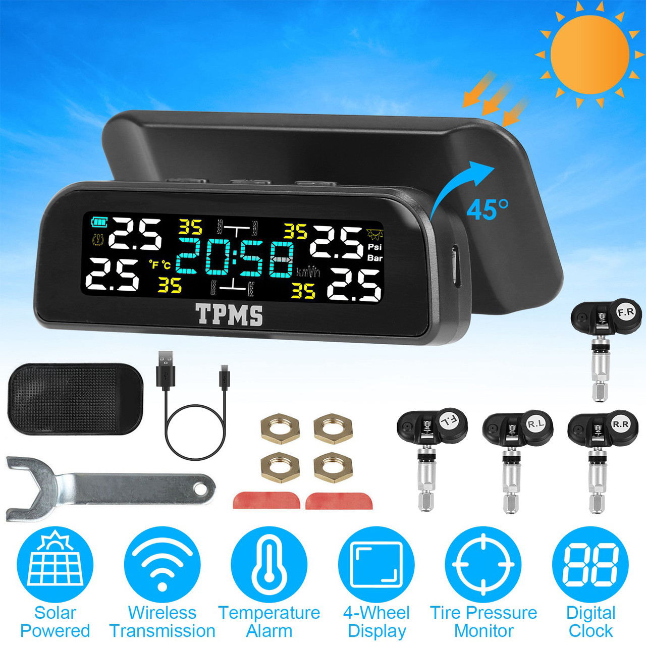 iMounTEK® Solar Car Tire Pressure Monitor product image