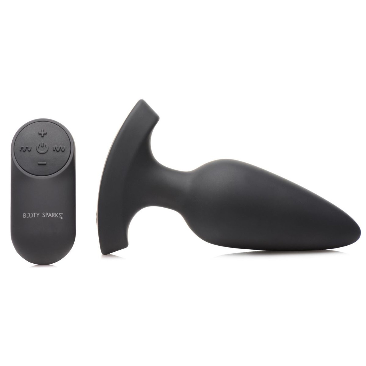 Booty Sparks Laser Series 28X Heart Vibrating Silicone Anal Plug with Remote product image