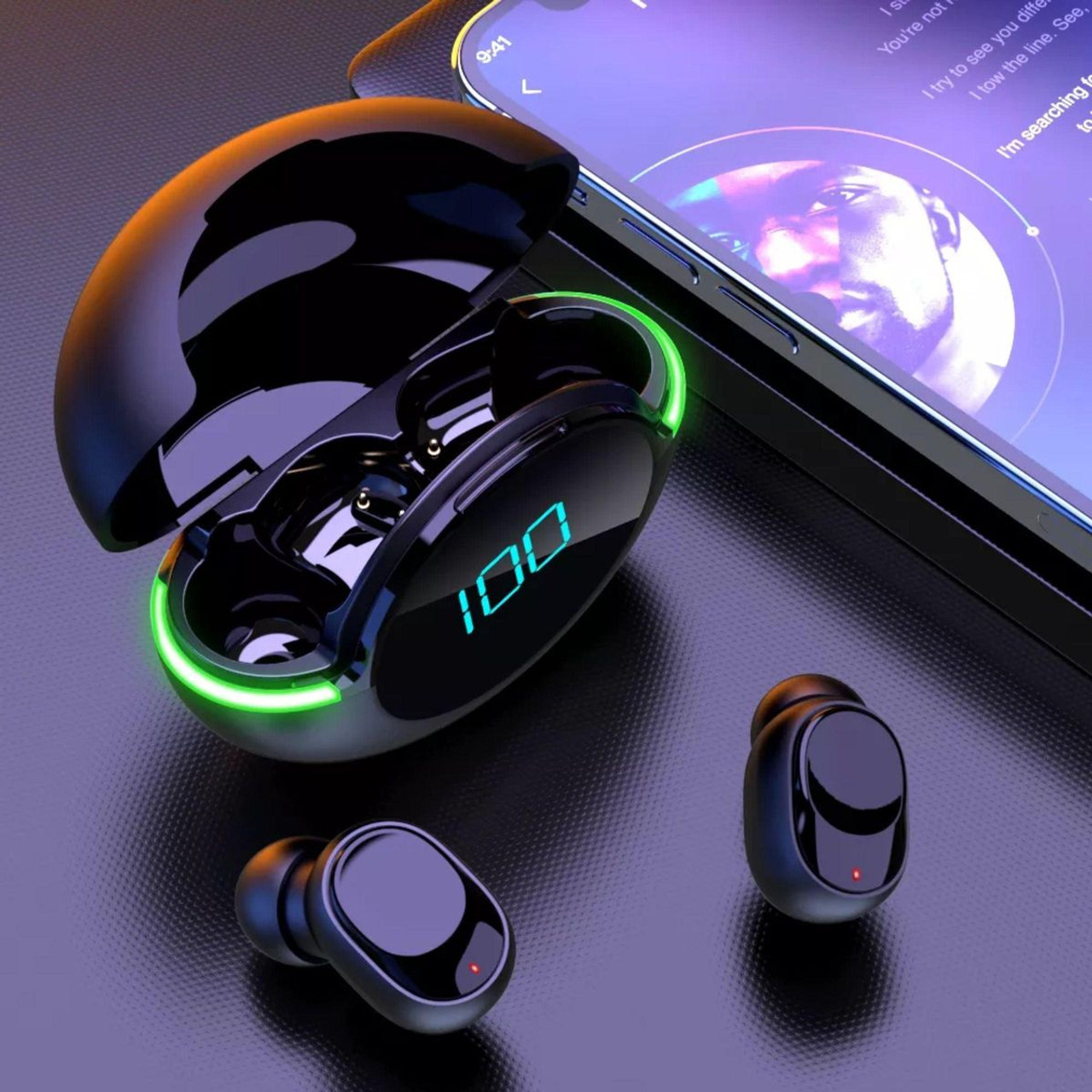 VYSN BestBuds TWS Earbuds with Wireless Digital Display Charging Case product image