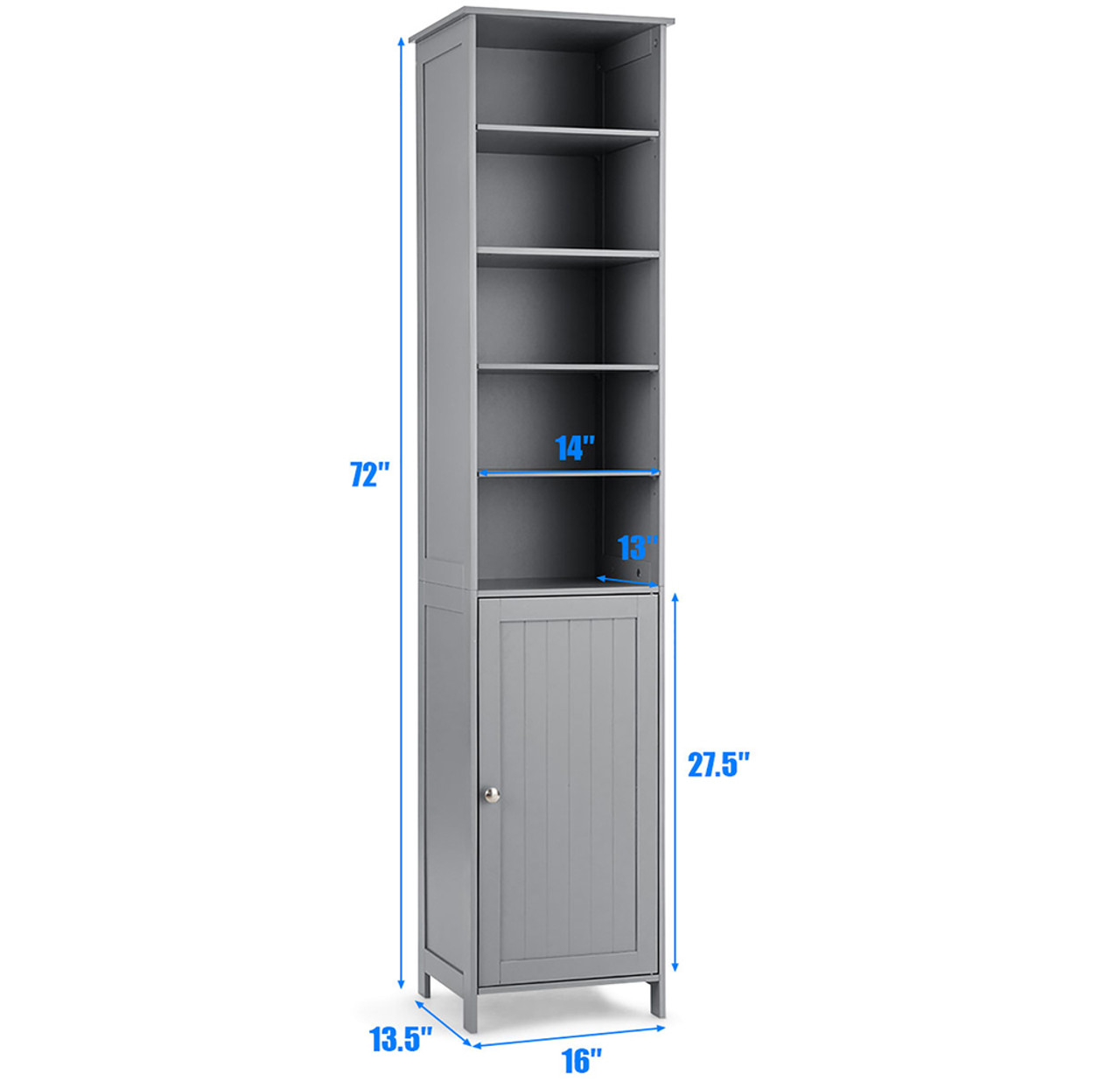 72-inch Freestanding Storage Cabinet with 5 Shelves product image