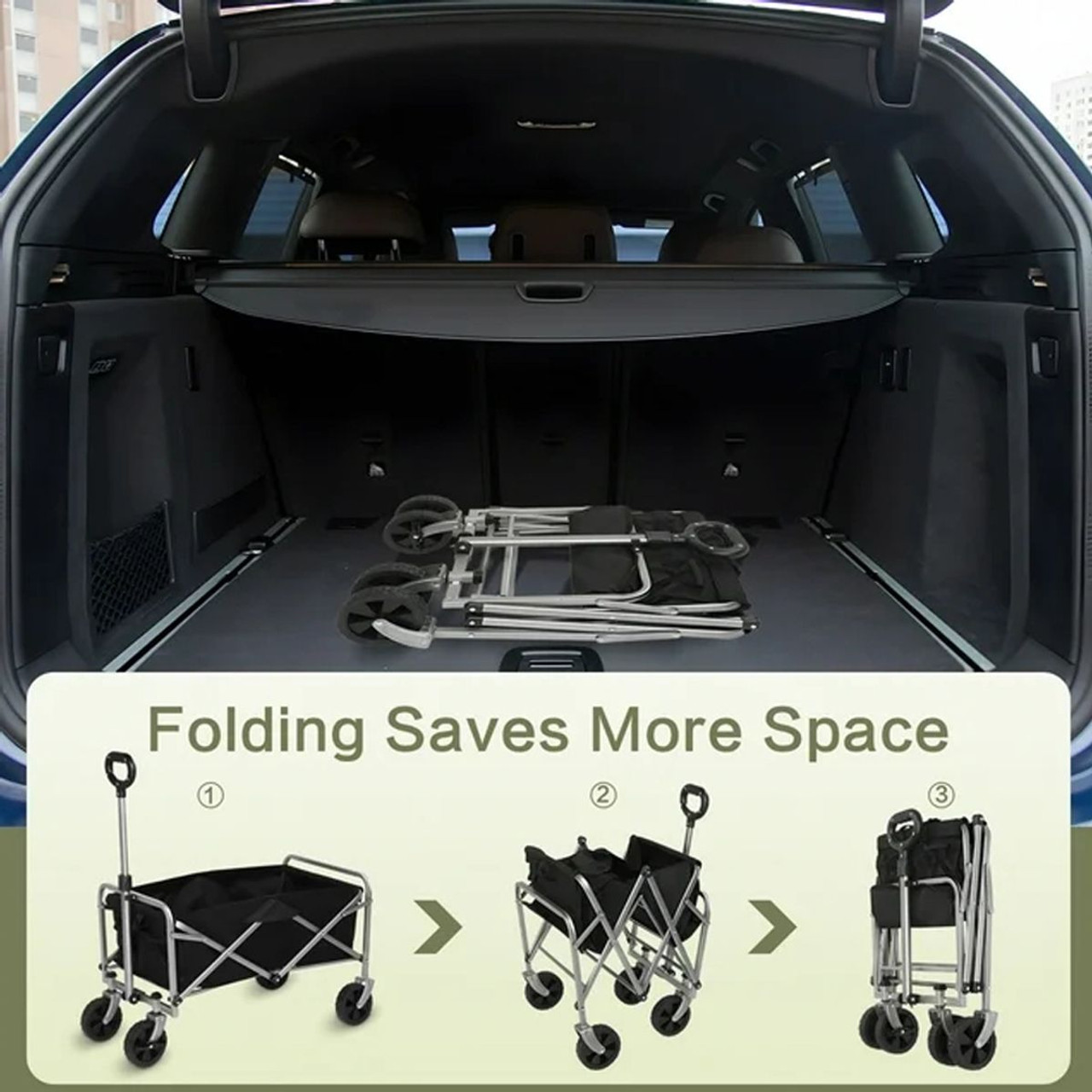 600D Oxford Collapsible Folding Outdoor Utility Wagon product image