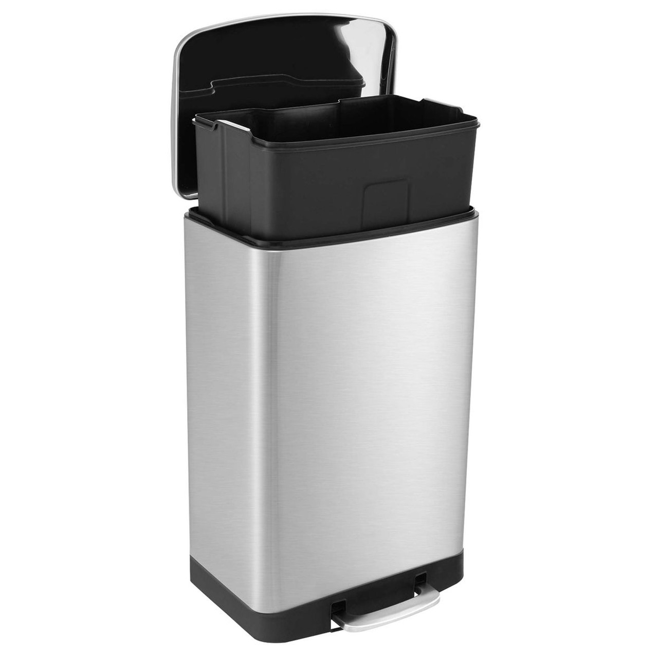 13.2-Gallon Stainless Steel Trash Can with Lock Device product image