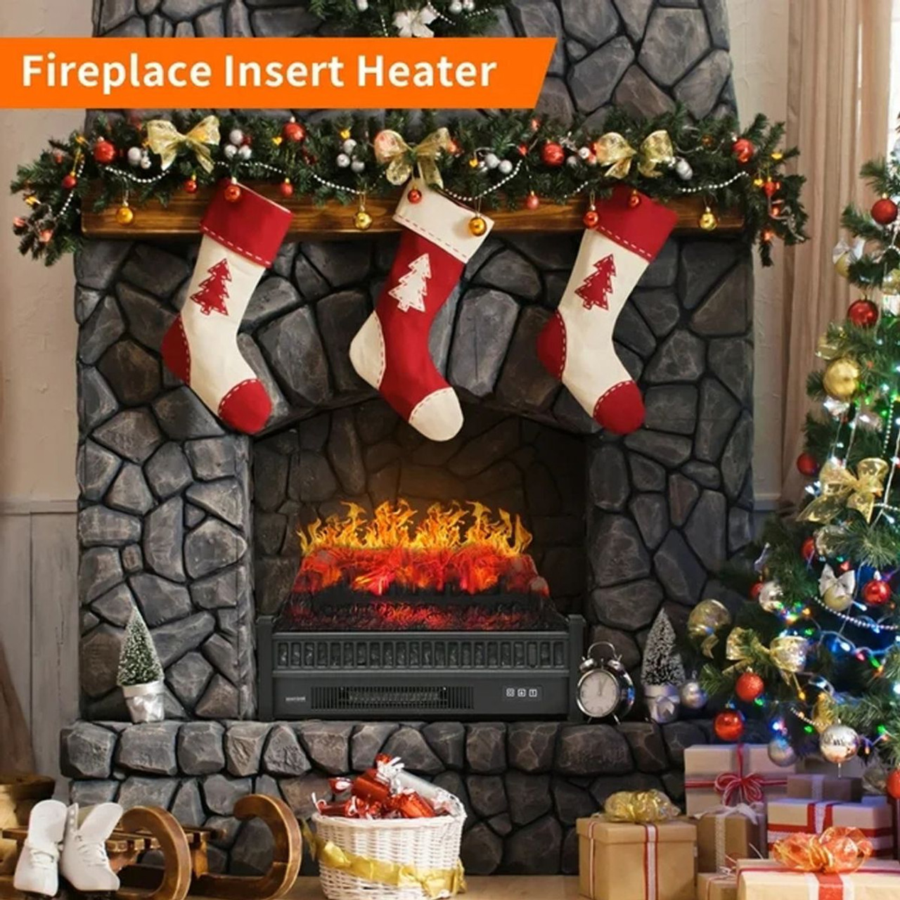 23-Inch 1400W Electric Free-Standing Log Fireplace Heater product image