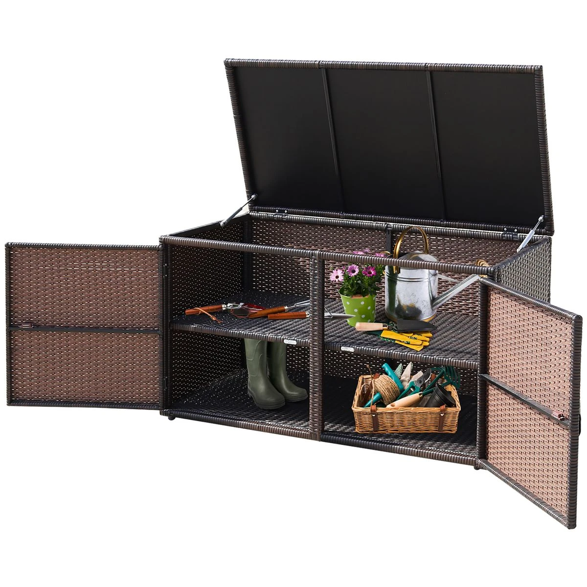 88 Gallon Rattan Patio Storage Box product image