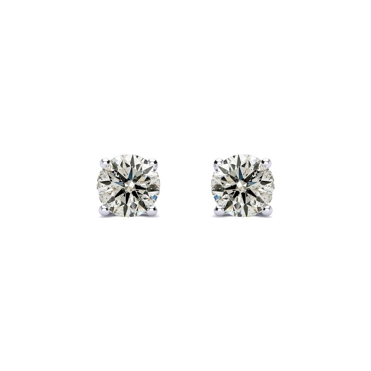 Nearly 1/3-Carat Fiery Diamond Studs in Solid Sterling Silver product image