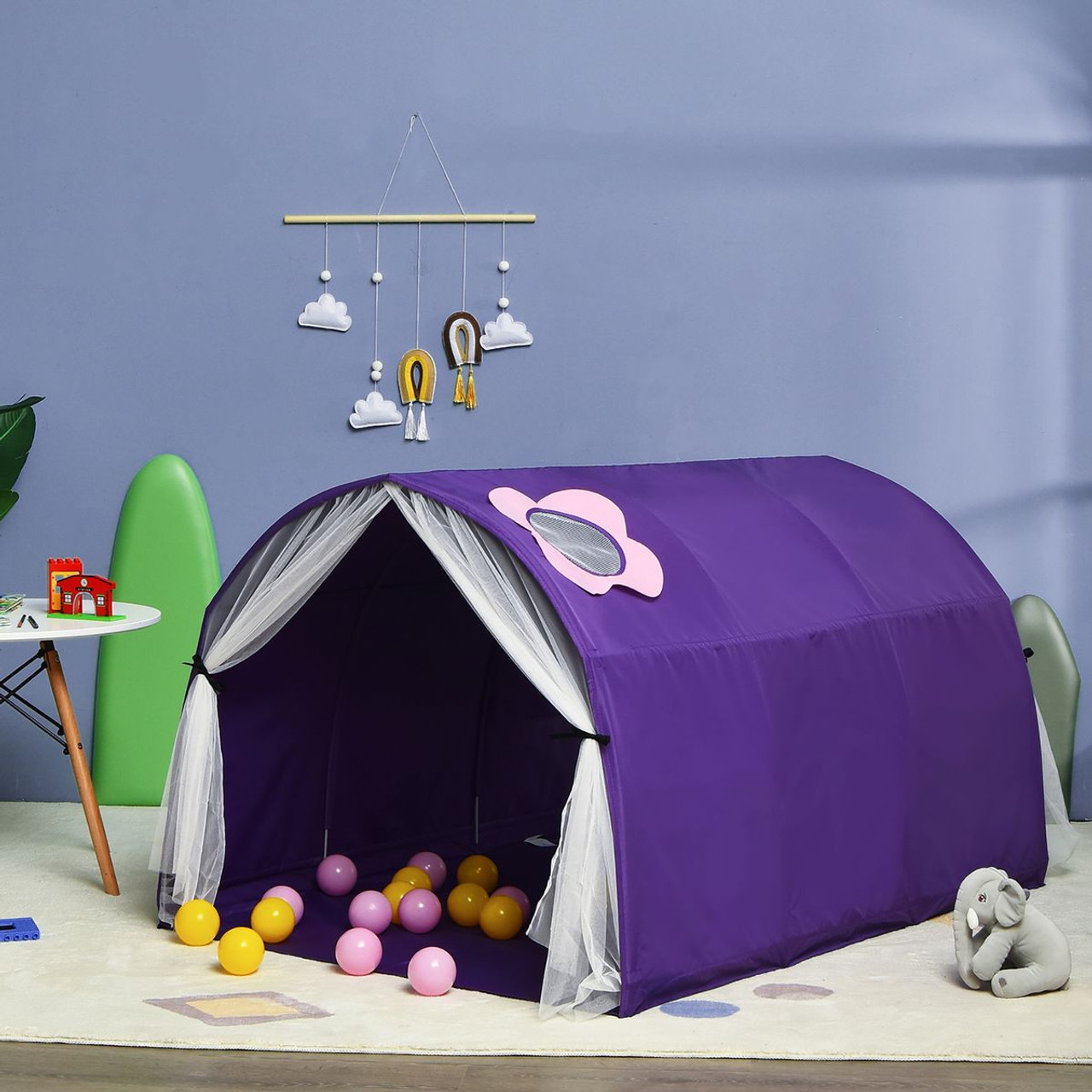 Kids' Bed Tent Playhouse with Carry Bag product image